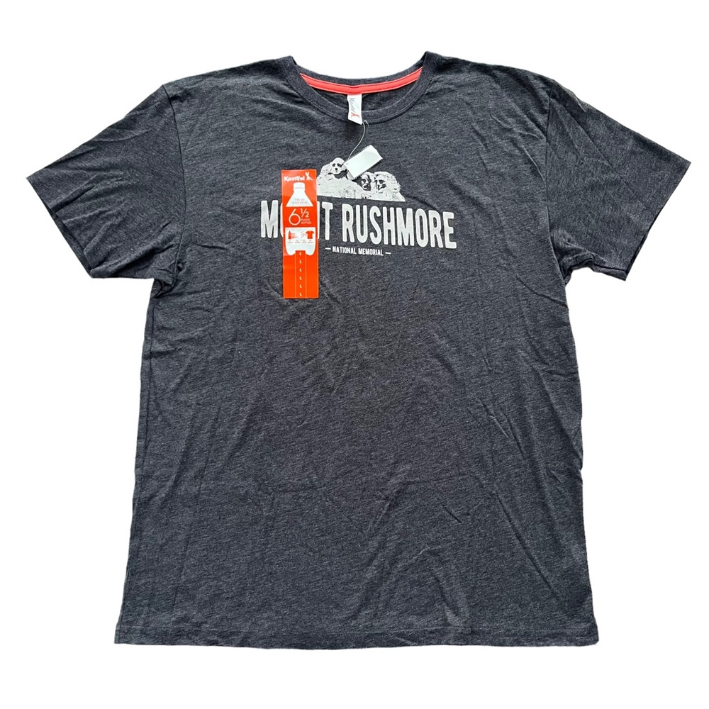 Kastlfel Men’s Large Mount Rushmore Logo National Memorial Recycled Gray T-shirt